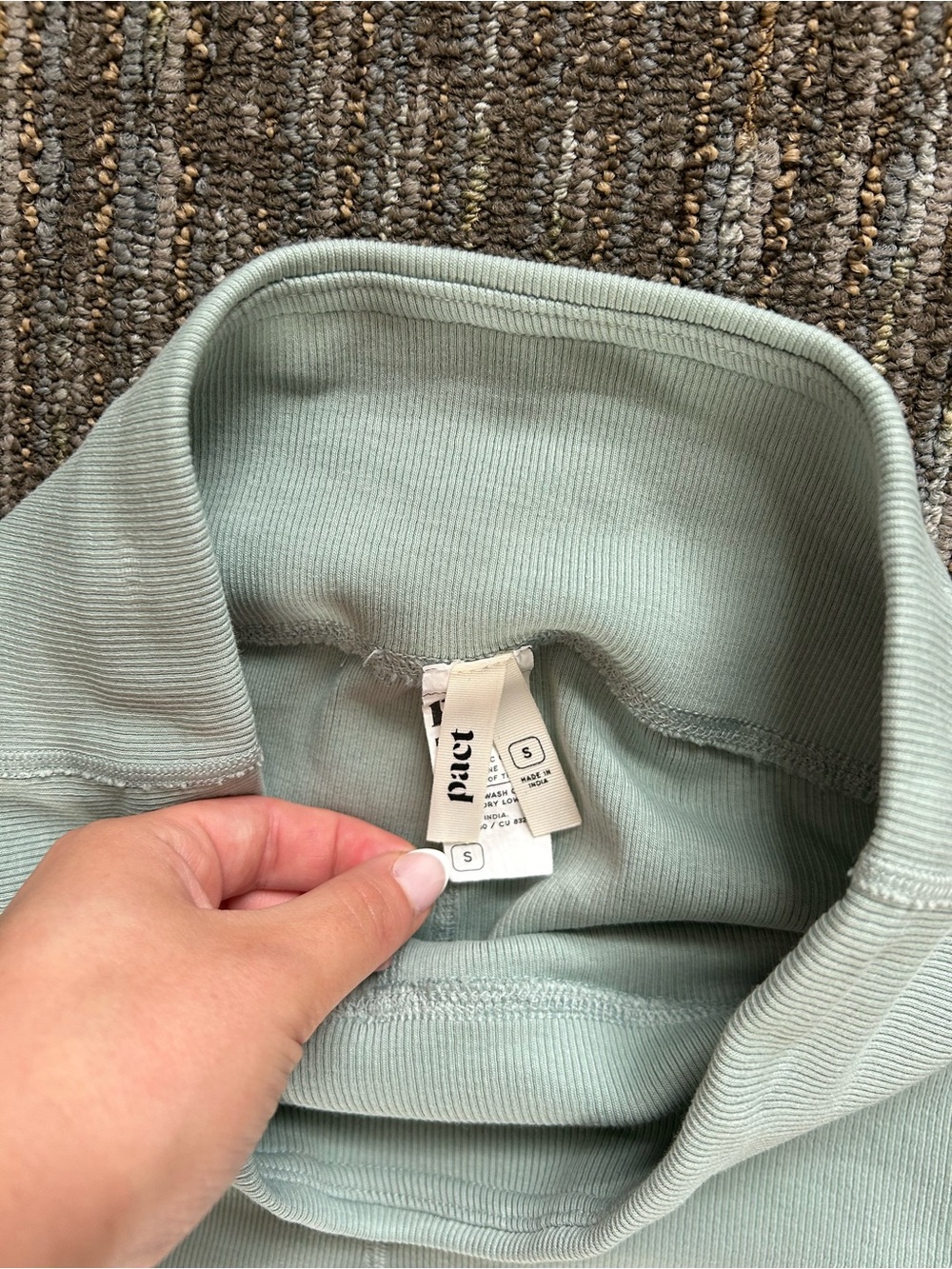 Pact On the Go-To Cropped Bootcut Leggings - Sage Green size small - Picture 4 of 5